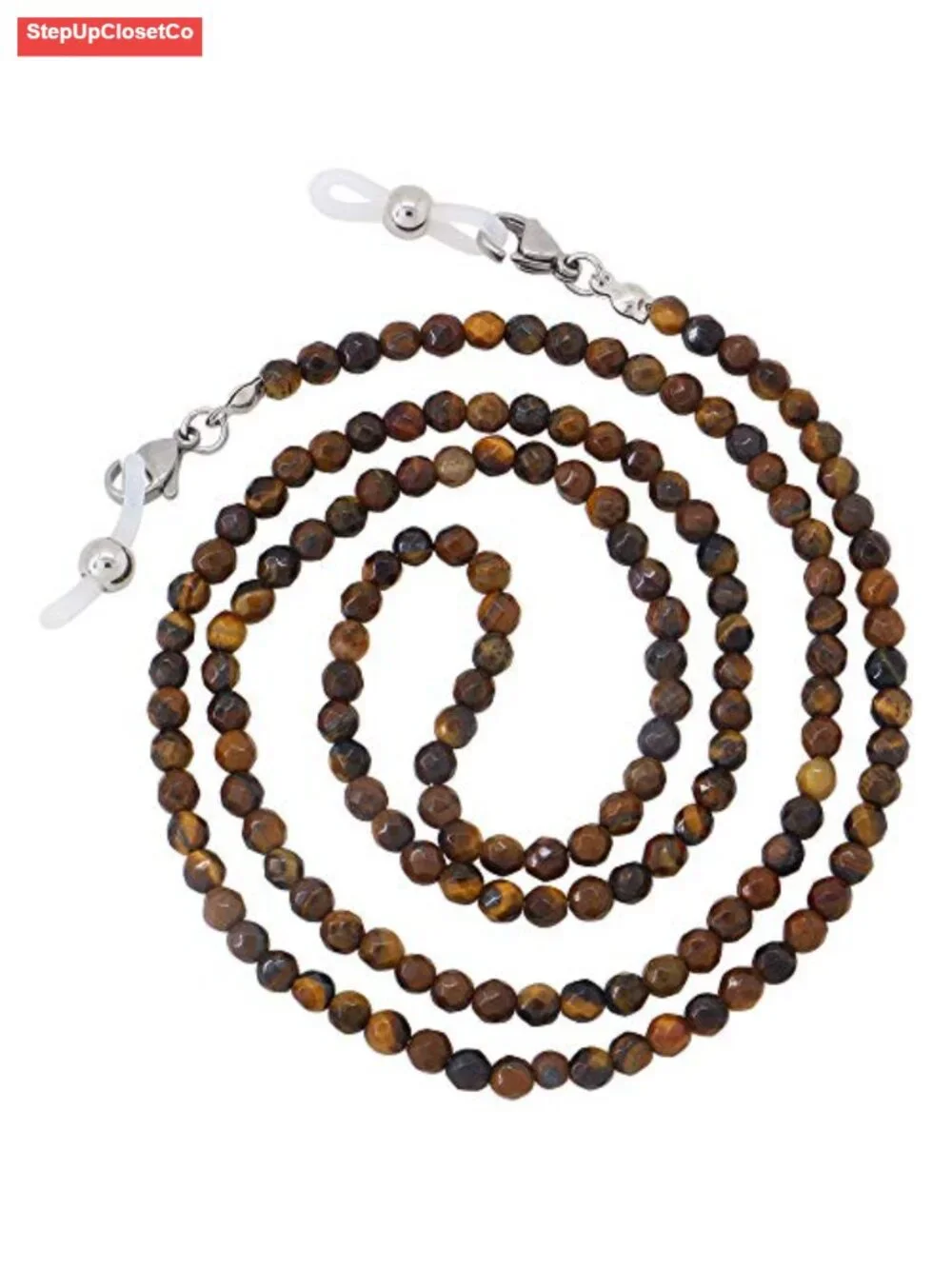 Natural Stone Beaded Eyeglass Chain for Women, Adjustable Lanyard